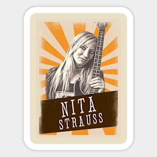 Vintage Aesthetic Nita Strauss 80s Sticker
